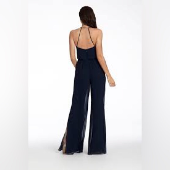 Hayley Paige Bridal Wedding Chiffon Jumpsuit Style 5710 Ivory - Picture 2 of 11